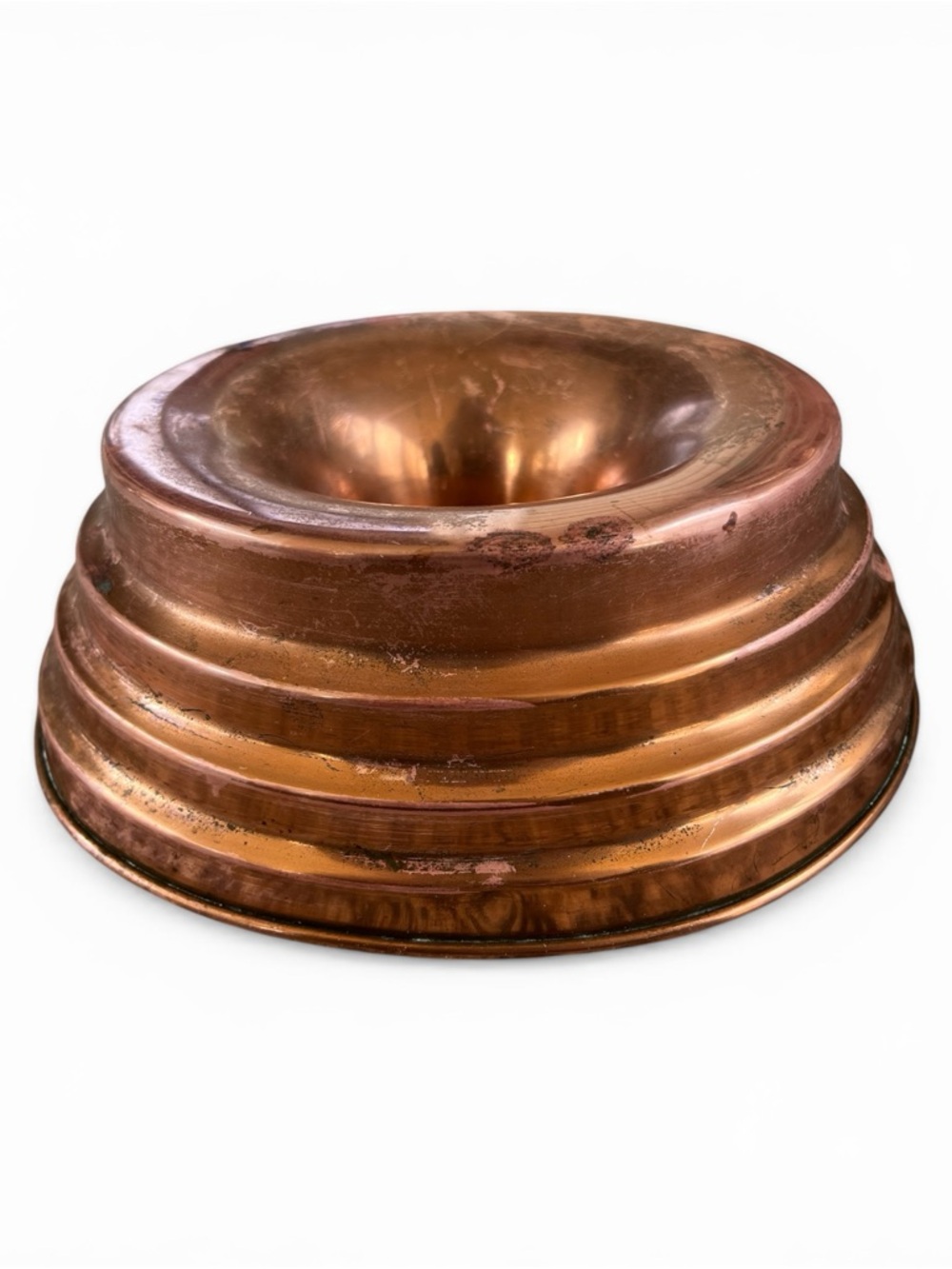 3pcs VINTAGE COPPER 8.5 INCH TIERED RING MOLD FROM PORTUGAL Fruit mold oil can